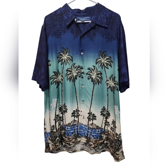 croft & barrow Other - Crafton barrel men's large Palm tree, short sleeve Island  shirt button down.